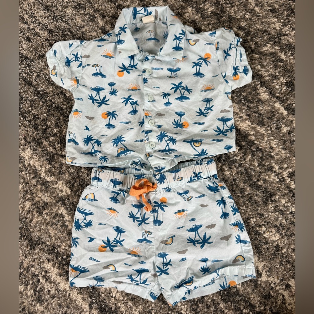 Tucker + Tate - Short Sleeve Cotton Set - Hawaiian Baby Set 🌺 - 6-9 Months
